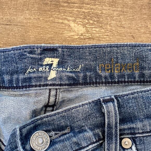 7 For All Mankind Men's Relaxed Distressed Jeans Size 36x29 - Picture 5 of 6